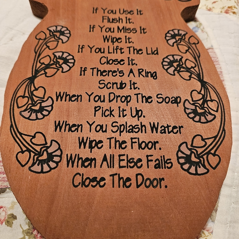 Bathroom Plaque